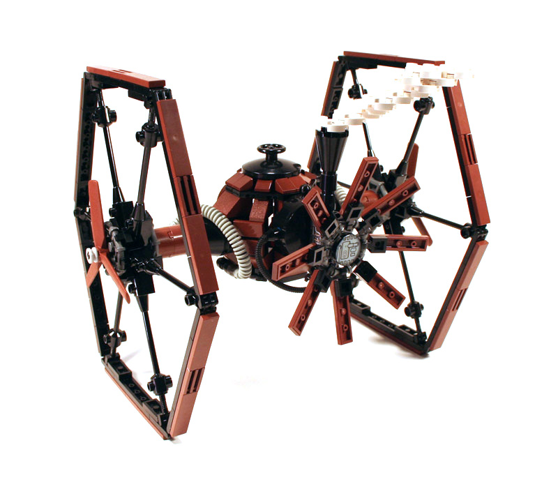 Illustration for article titled Steampunk LEGO TIE Fighter Beats the Crap Out of X-Wing, Shows Amazing Vision of Star Wars Universe